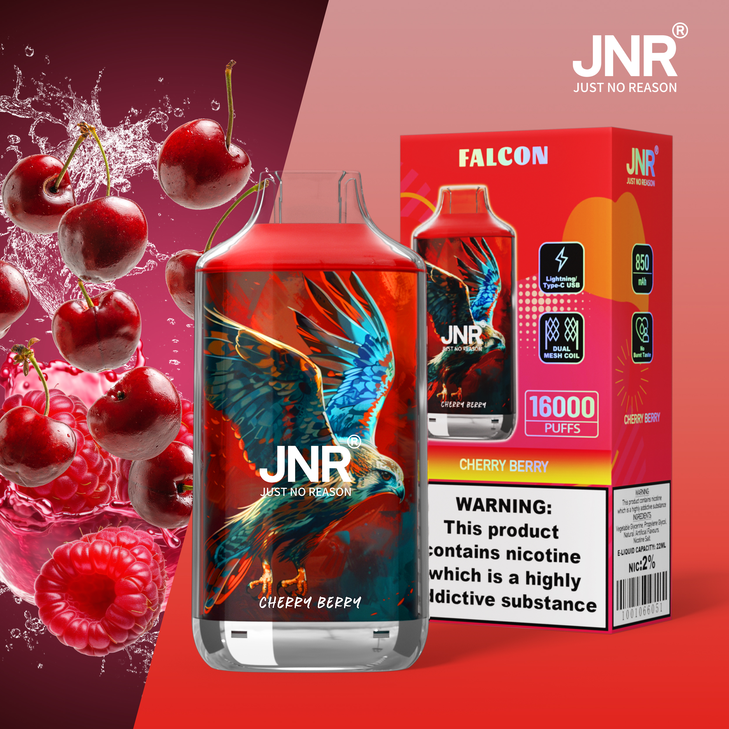 JNR Falcon 16000 Puffs Disposable Vape