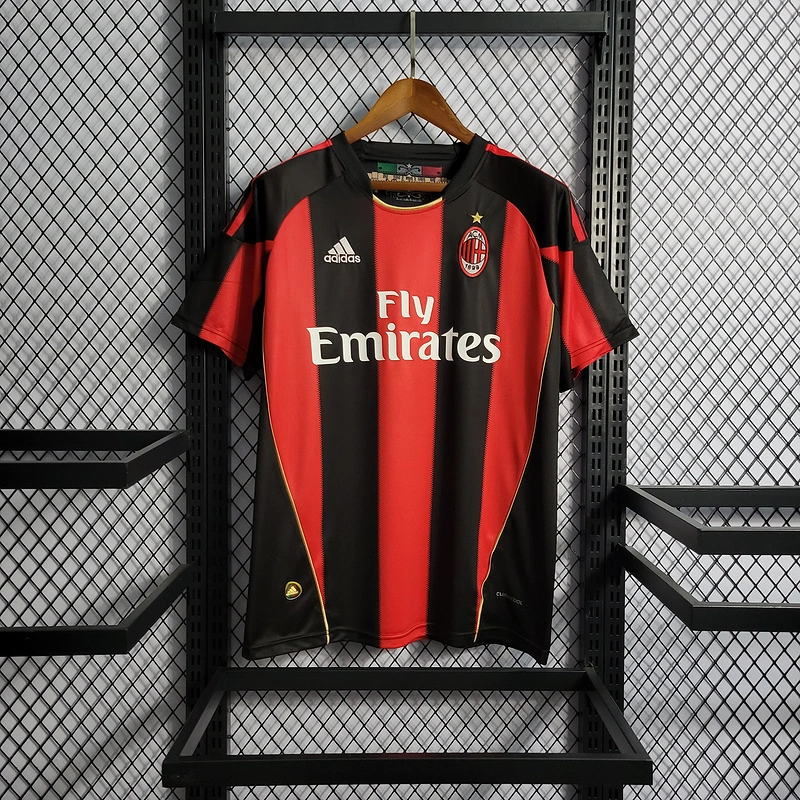 Retro 2010-11 AC Milan home IBRAHIMOVIC ZAMBROTTA KAKA MALDINI RONALDINHO BECKHAM PIRLO  Football jersey retro
