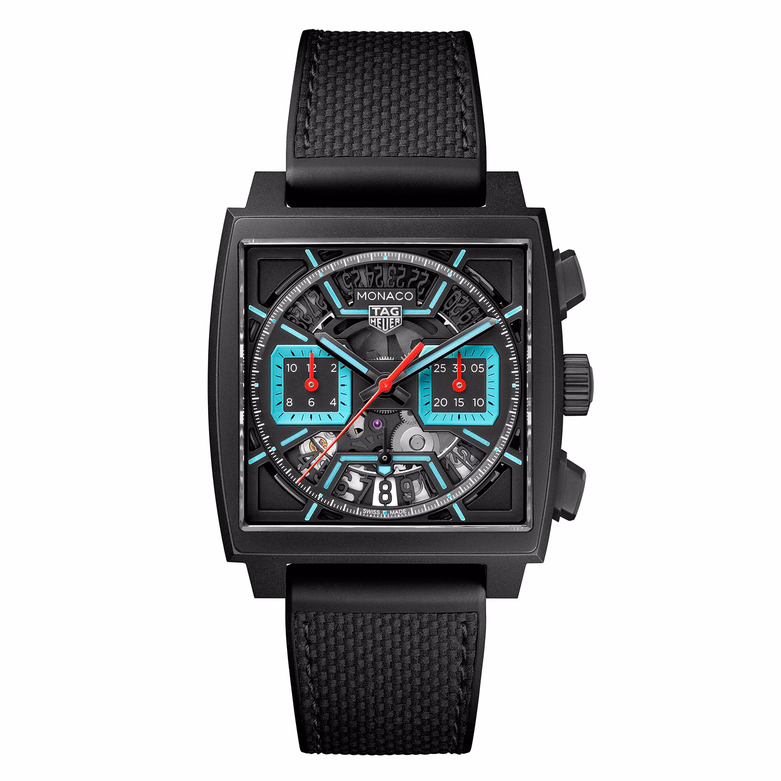 TAG Heuer Monaco Chronograph 39mm Mens Watch Titanium Turqouise CBL2184.FT6236