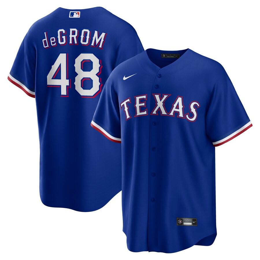 Jacob deGrom Texas Rangers Away Player Jersey Royal