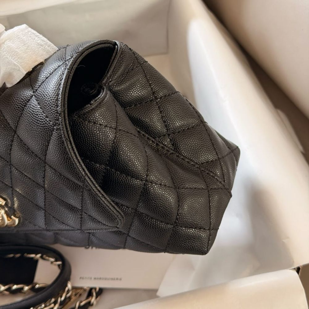Chanel Trendy Cc Top Handle Bag Python Black 23Cm