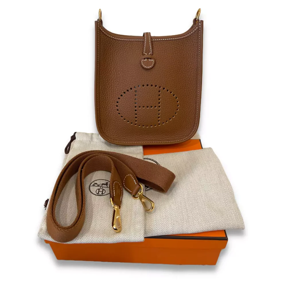 Hermes Evelyne 16 Hermes Mini Evelyne Brown 18cm
