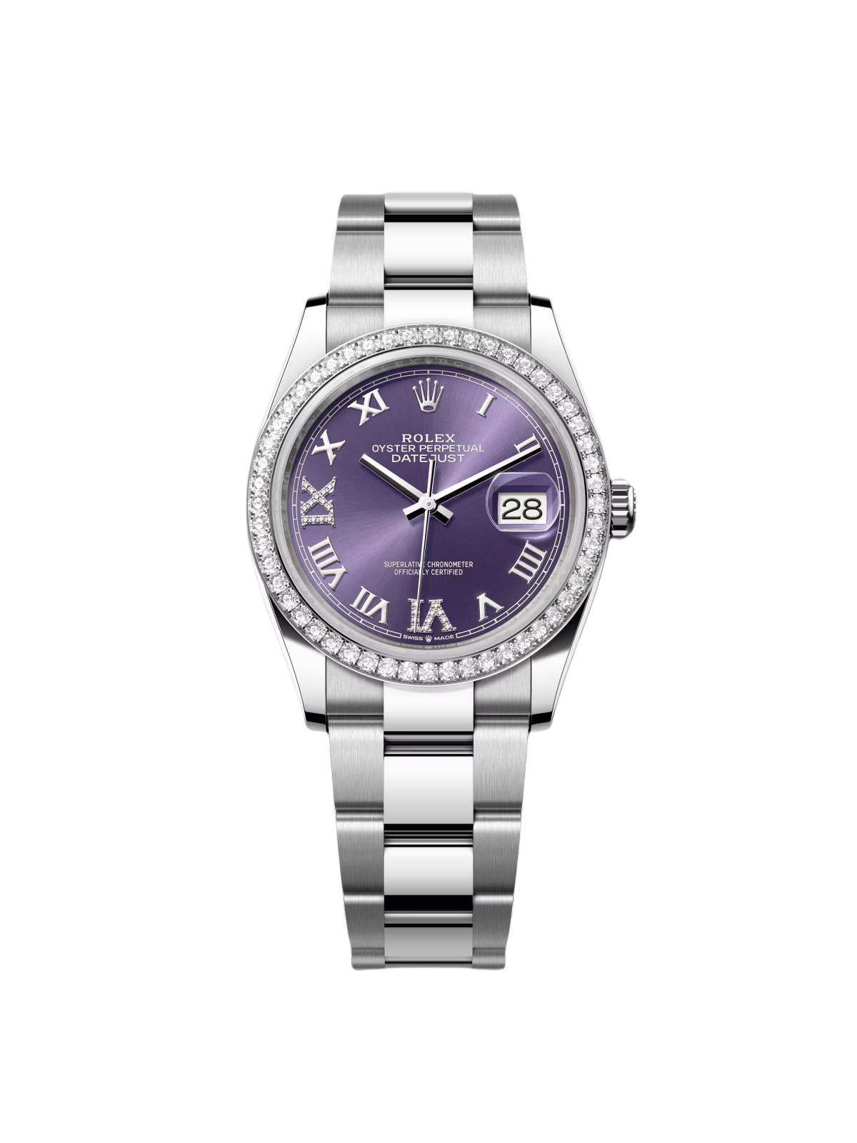 Rolex  Datejust 36mm 126284 Aubergine Dial Jubilee Bracelet