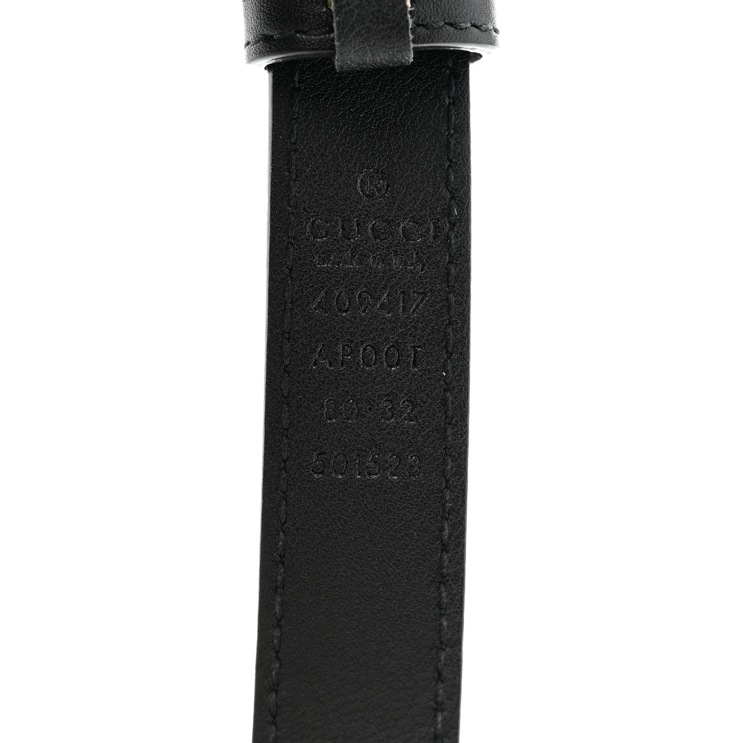 Calfskin Double G 20mm Belt 80 32 Black