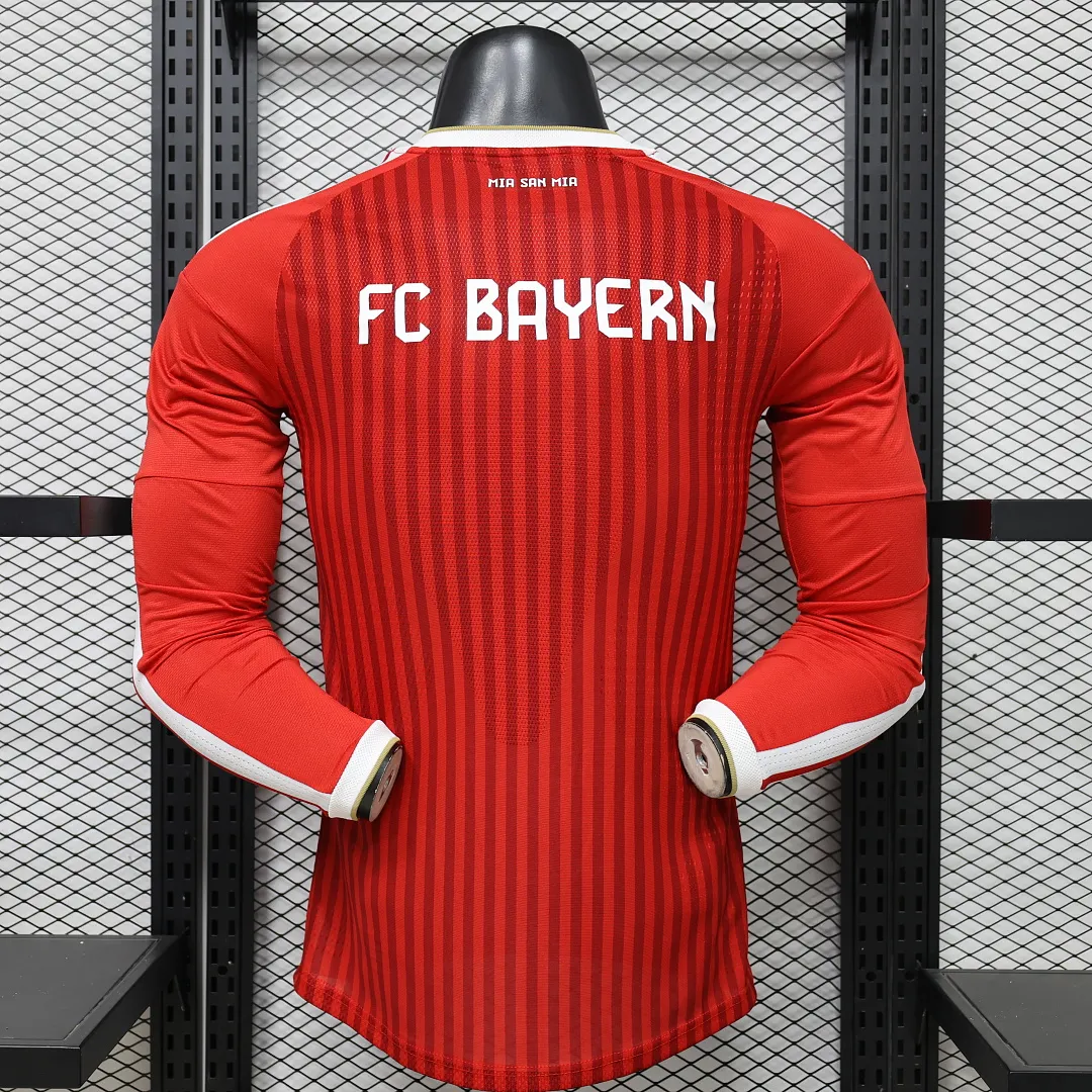 2026/27 Bundesliga Bayern Munich Team Home Football Jersey Player Version Long Sleeves - JerseyFun
