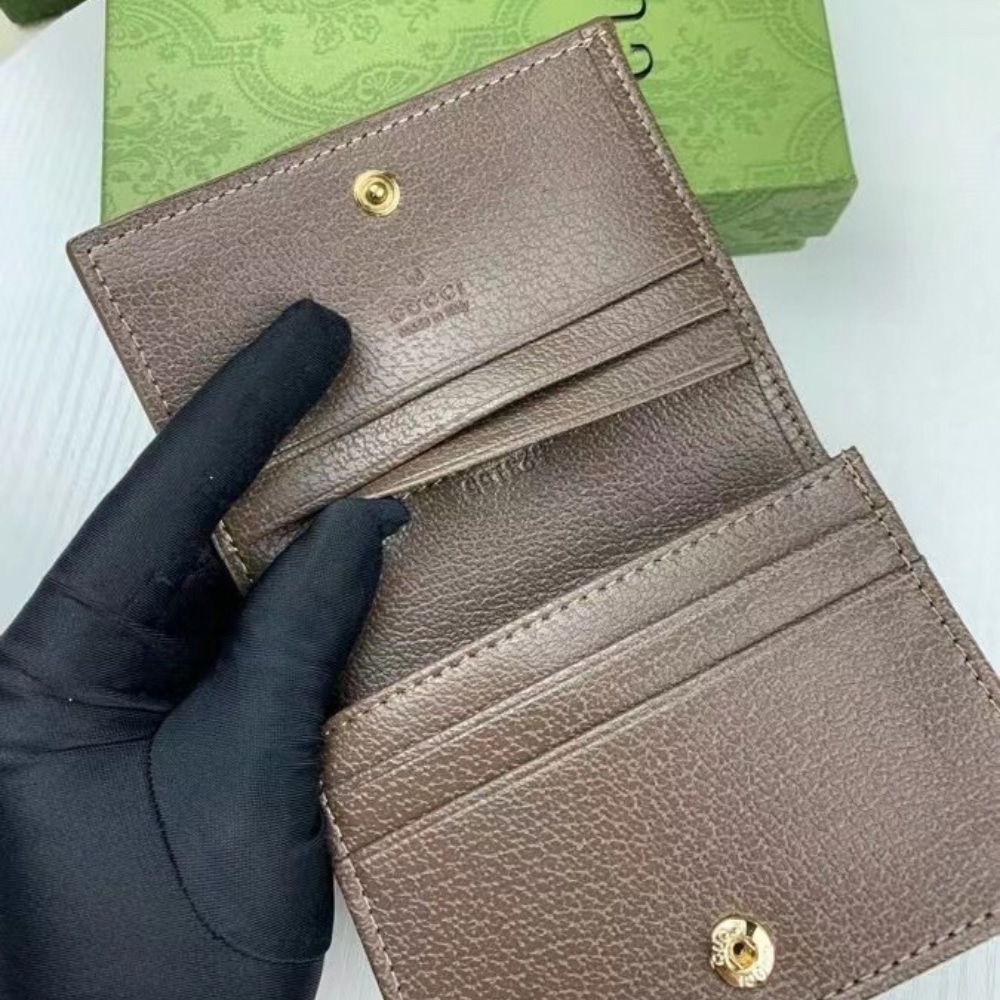 Gucci Ophidia Card Case Wallet Gg Supreme Brown 11Cm 523155 96Iwg 8745