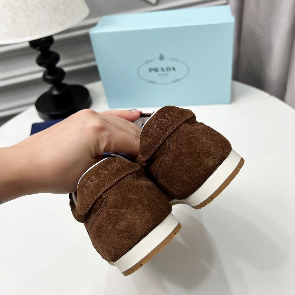 Prada Suede Sneakers Dark Brown 1e152o 054 F0324 F 020