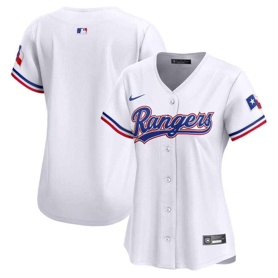 Texas Rangers Women's Home Limited Jersey White