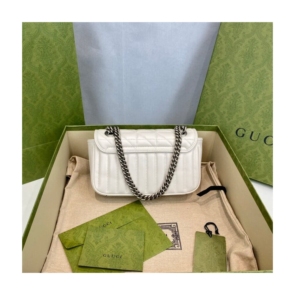 Gucci GG Marmont Mini Shoulder Bag White