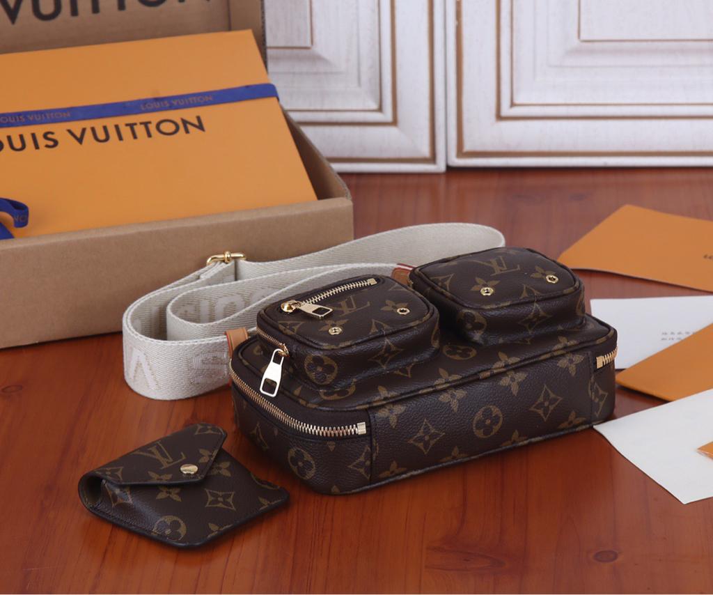 Louis Vuitton Utility Cross-Body Bag Brown 20cm
