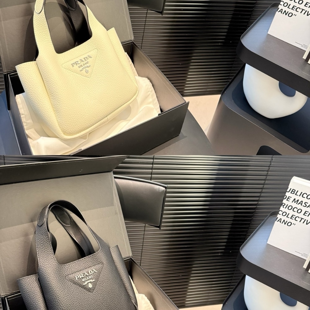 Prada Leather Mini Handbag Black 18Cm