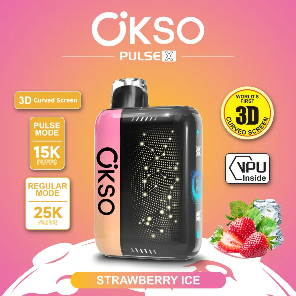 OKSO Pulse X 25000 25K Puffs Pulse/Regular Mode LED Display Disposable Vape
