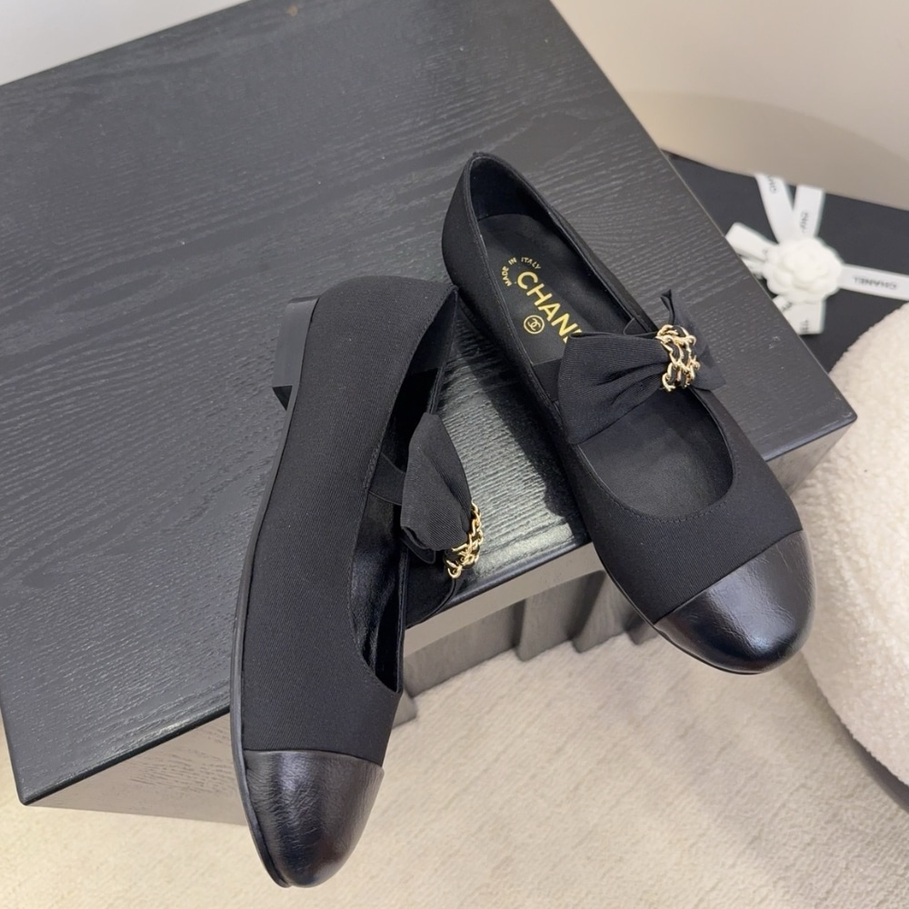Chanel Mary Janes Grosgrain Black G46811 B22270 94305