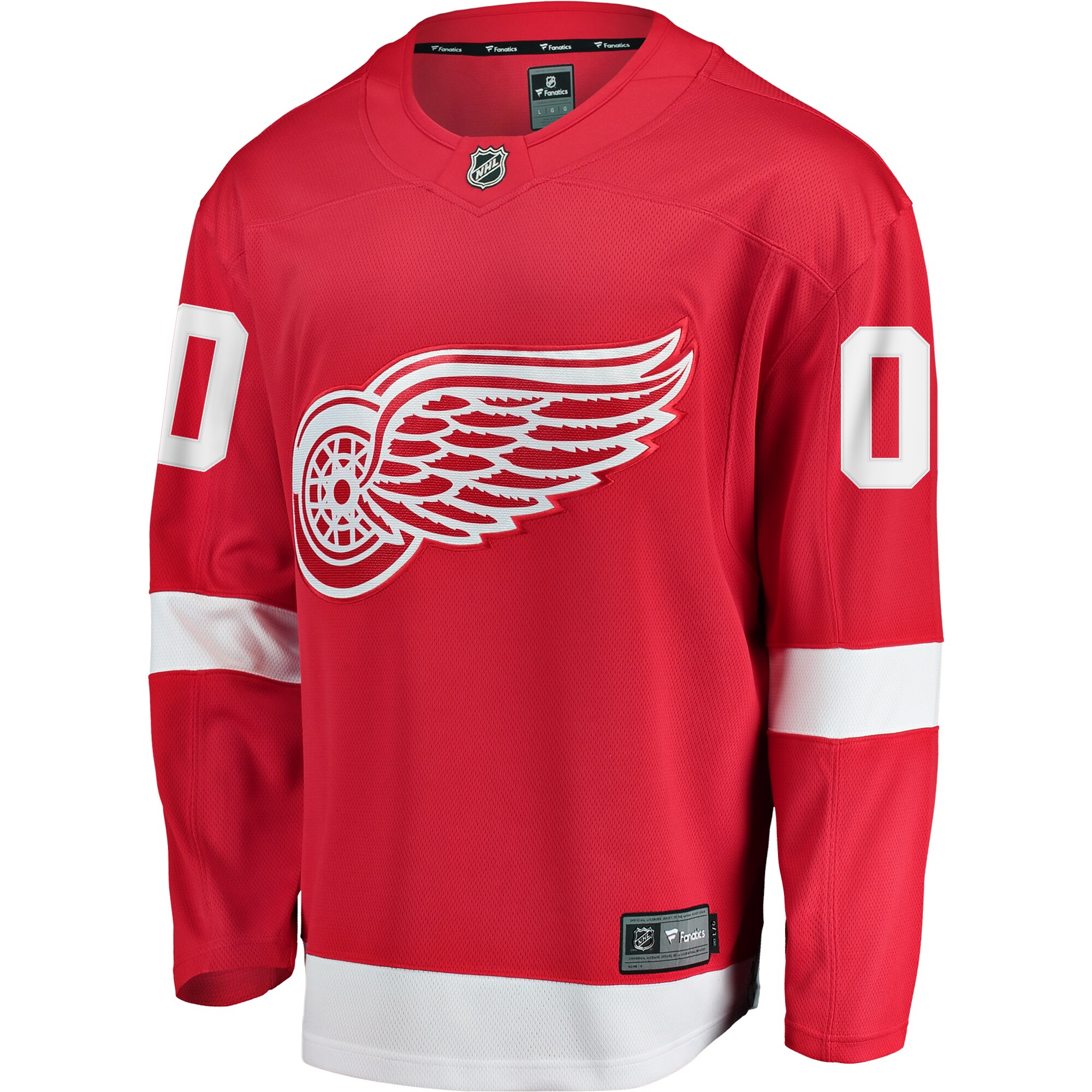 Detroit Red Wings Fanatics Home Breakaway Custom Jersey – Red