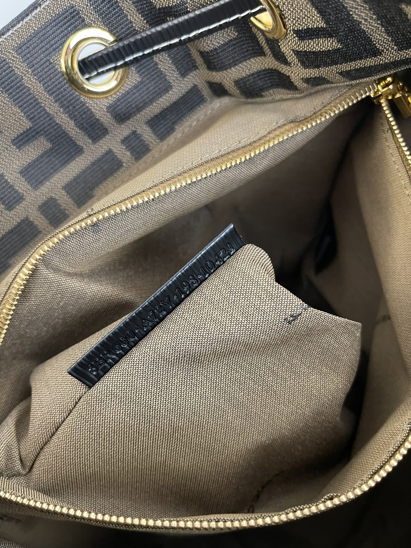 Fendi Zucca Brown Canvas Backpack 38cm