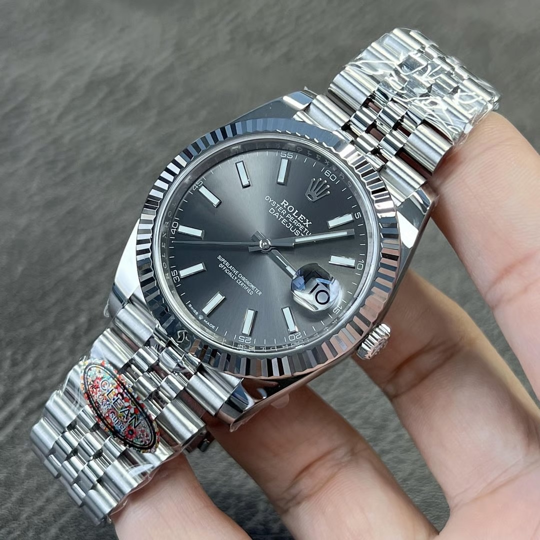 [SUPER CLONE] Rolex Datejust 41mm Rhodium Dial 126334 Jubilee
