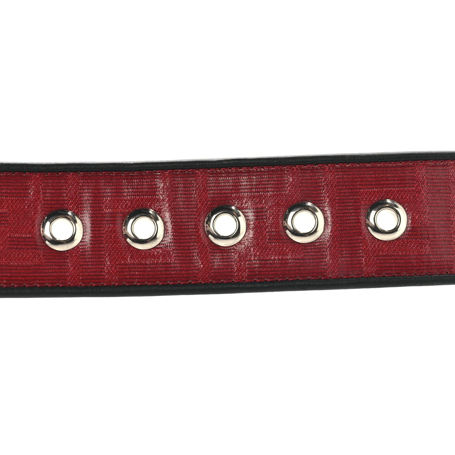 Glazed Fabric Vitello Century FF 1974 Belt 85 34 Rosso Black