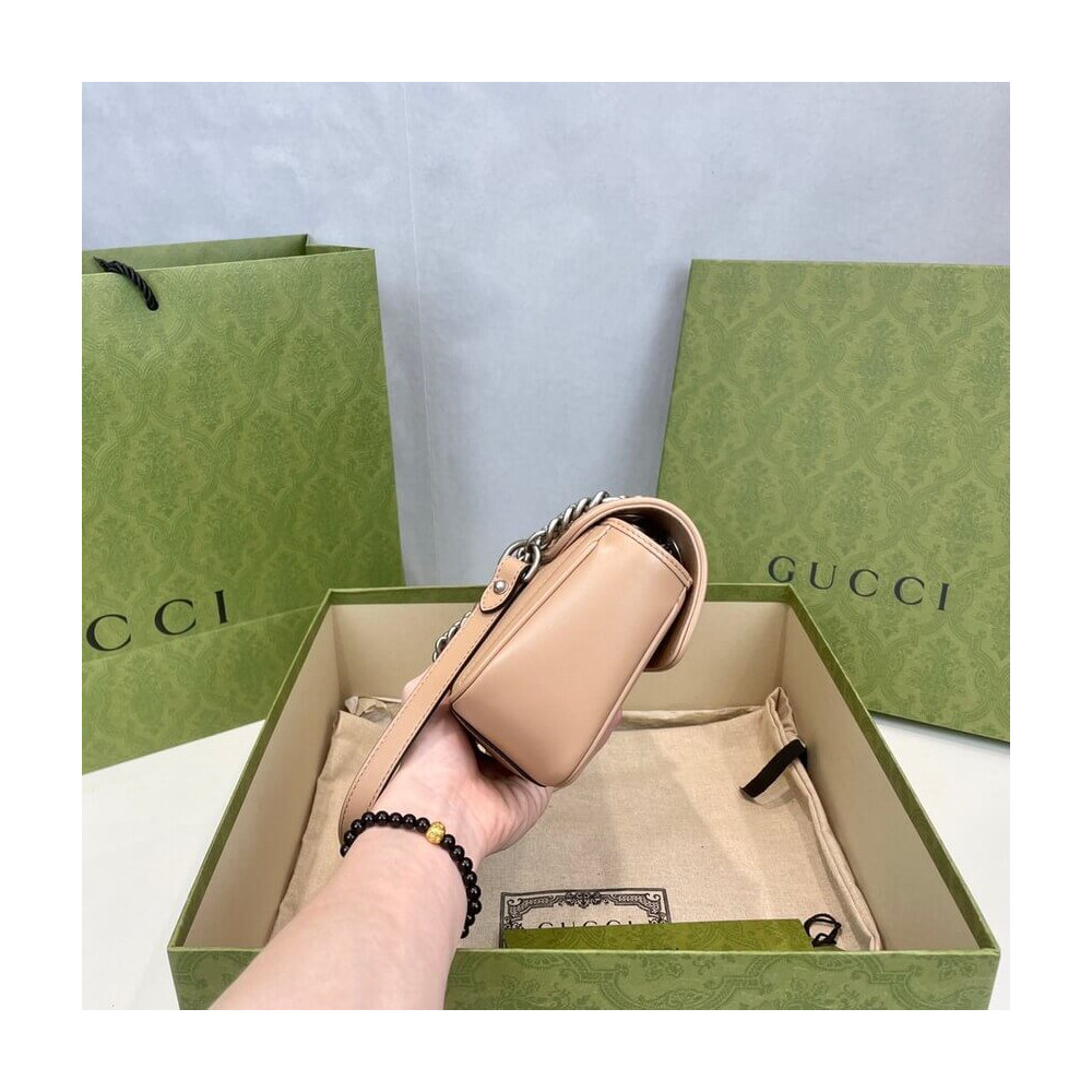 Gucci GG Marmont Mini Shoulder Bag Beige