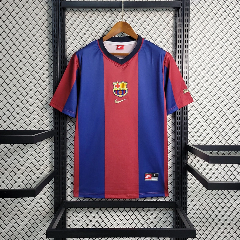 Retro 1998-99 FC Barcelona Home FIGO RIVALDO GUARDIOLA ANDERSON Football jersey retro