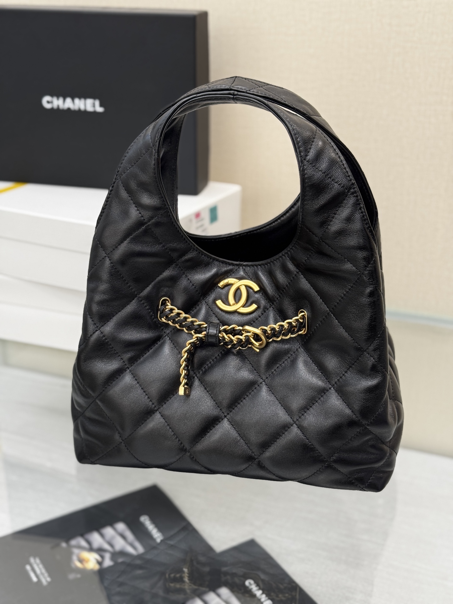 Chain Decor Hobo Bag
