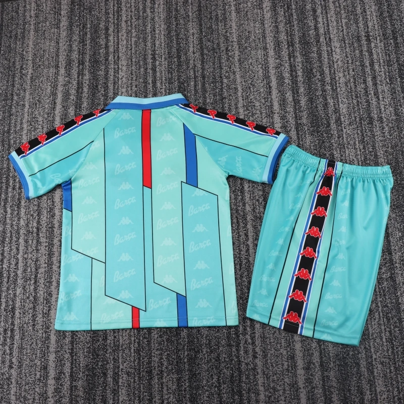 Retro Kids 1995-97 Kids Barcelona Away Football jersey retro