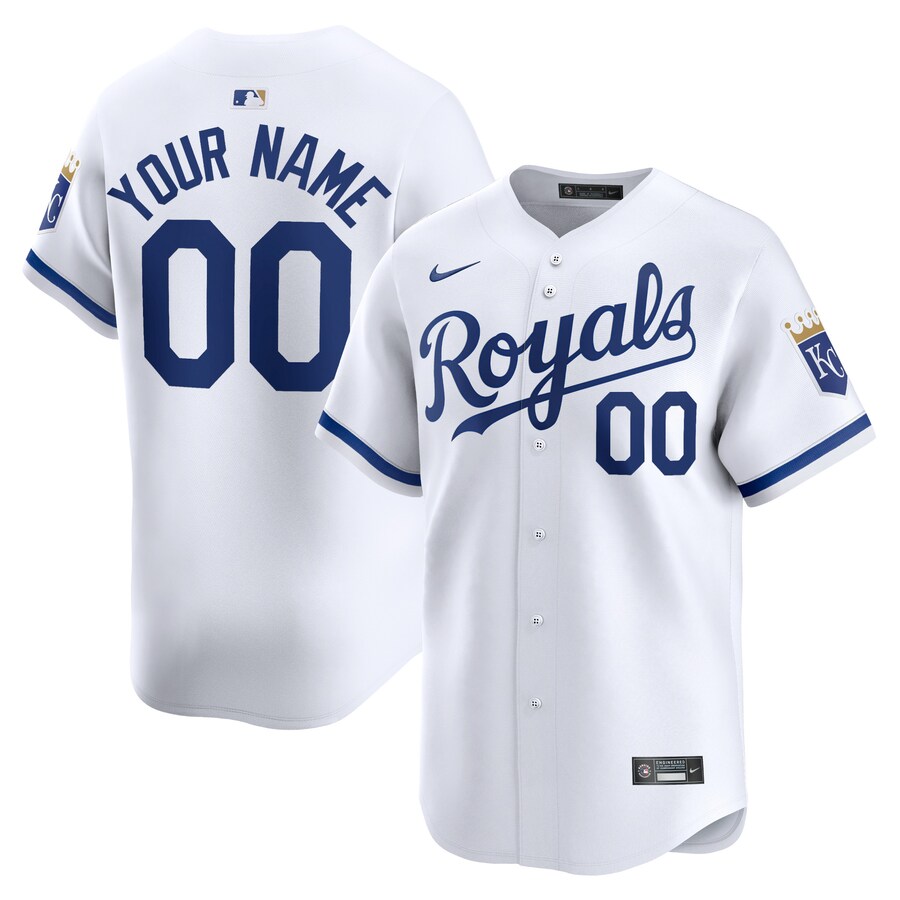 Kansas City Royals Home Limited Custom Jersey White