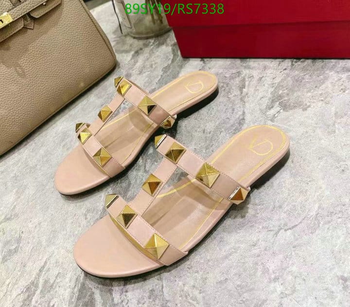 Valentino Flat Roman Stud Calfskin Slide Sandal 3W2S0Bu9Zwmgf9