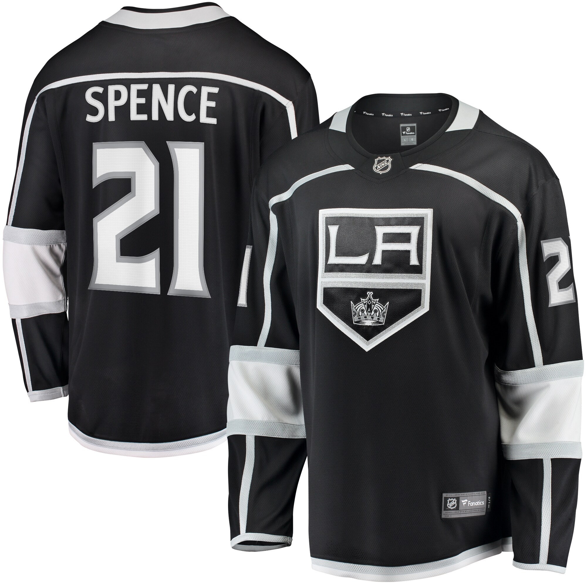 Jordan Spence Los Angeles Kings Fanatics Home Premier Breakaway Player Jersey – Black