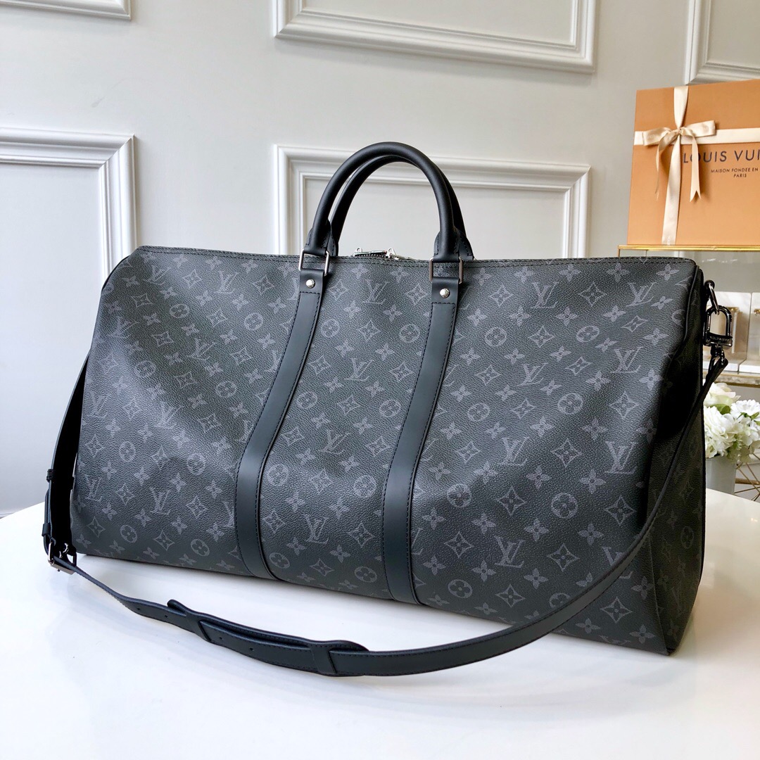 Louis Vuitton Keepall Bandouli Re 55 Monogram Eclipse 55cm M40605