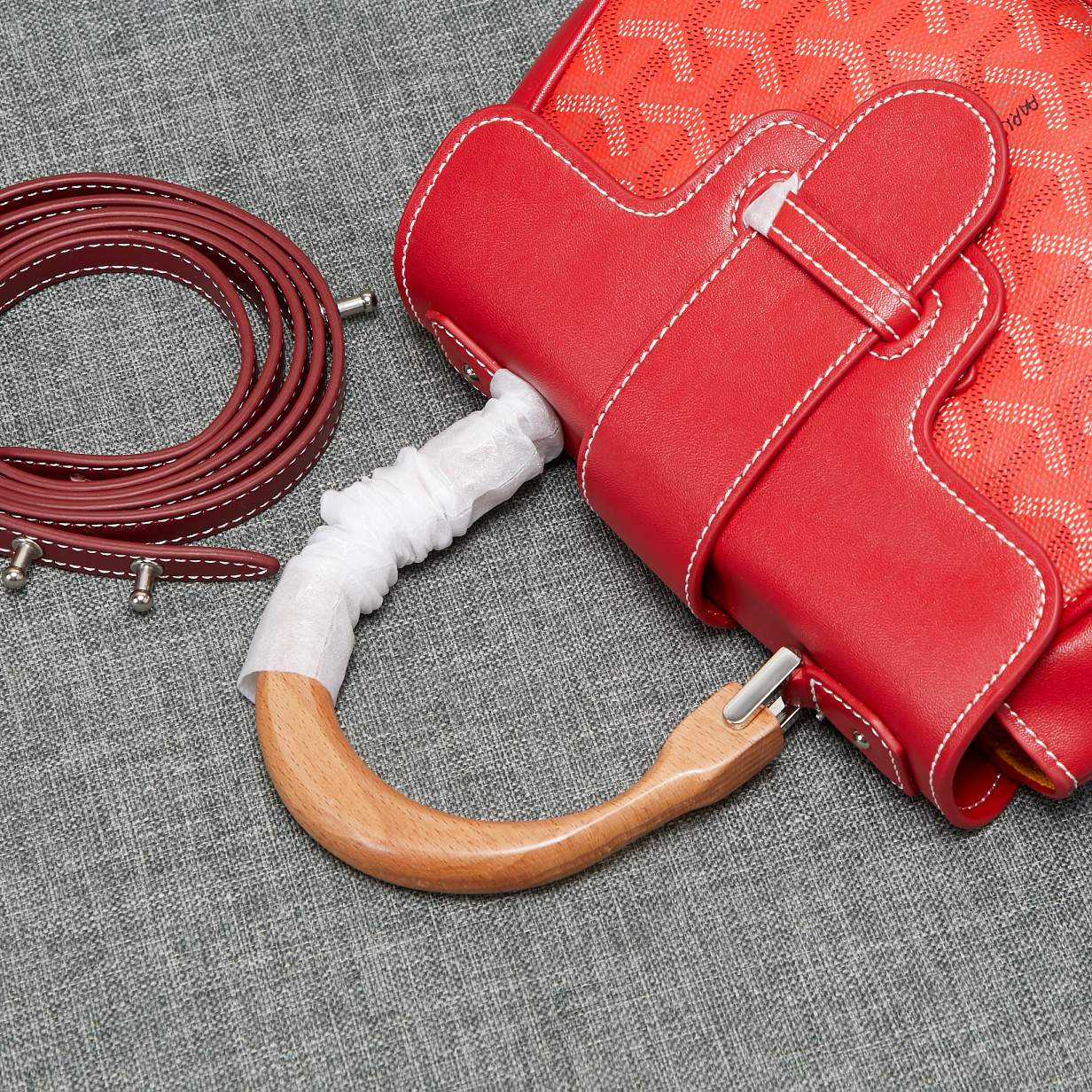 Goyard Saigon Souple Mini Bag Red Canvas 20cm