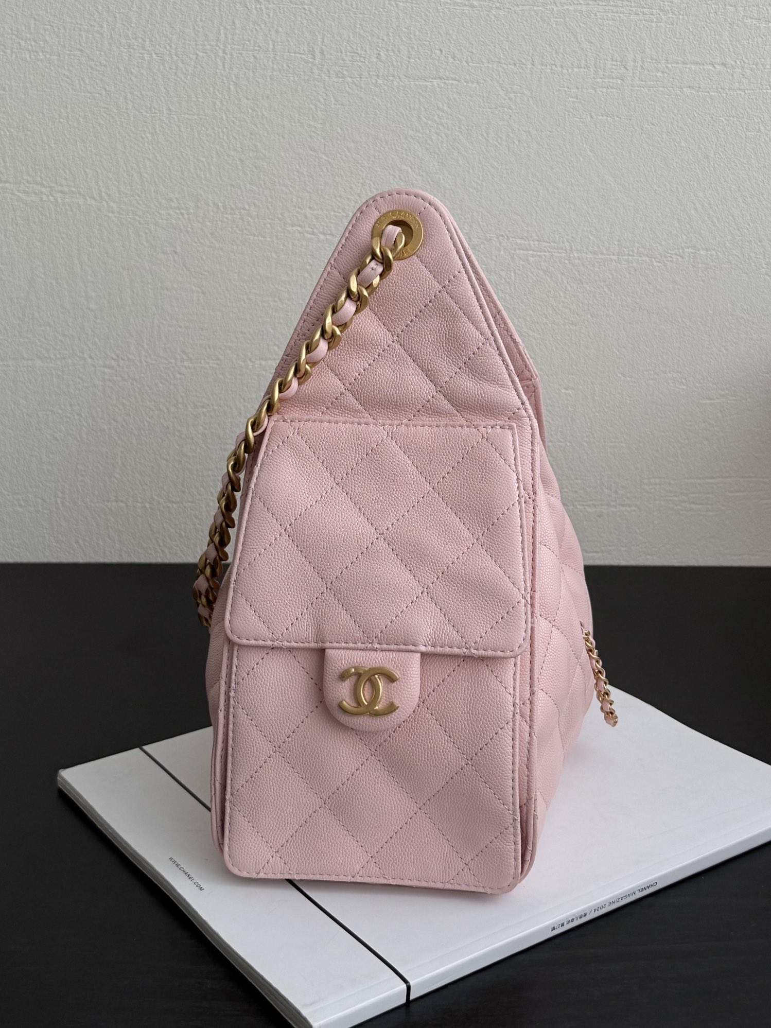 Chanel Spring-Summer 2025 Handbag Grained Calfskin & Gold-Tone Metal Pink 30Cm/ 11.8In