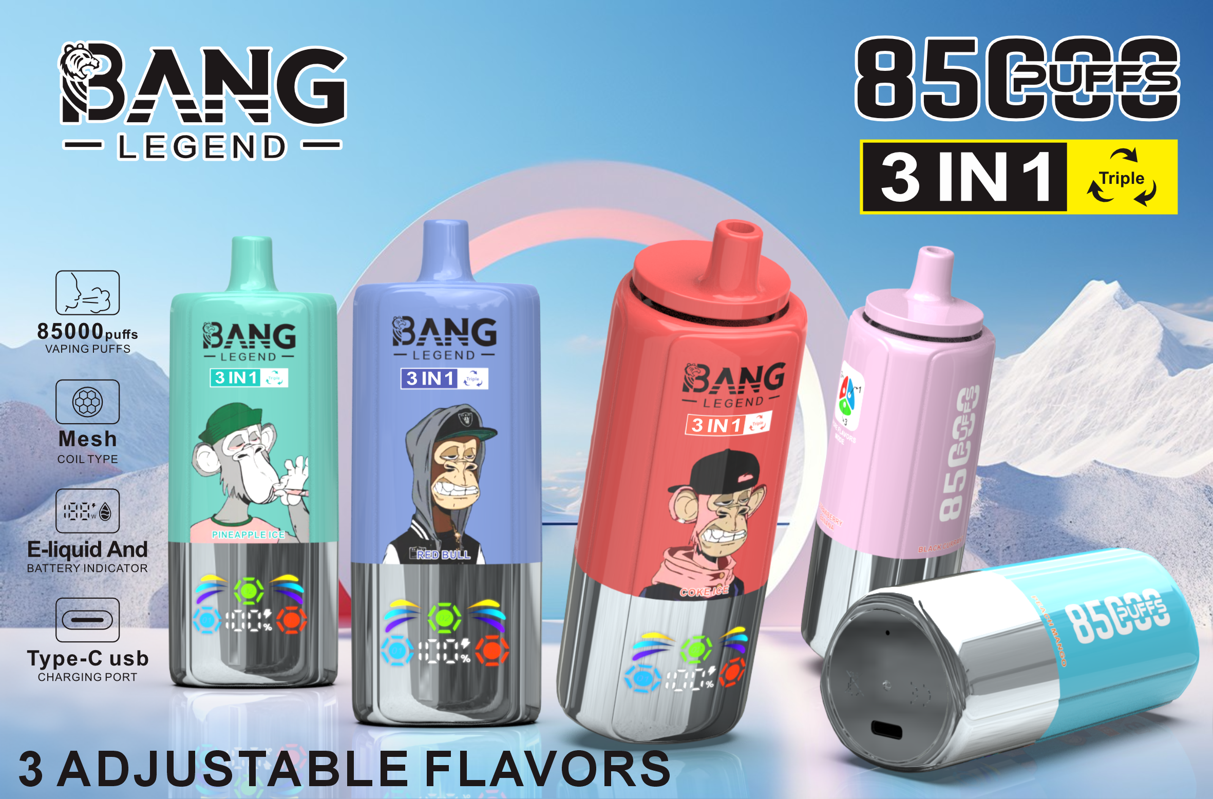 Bang Legend 85000 Puffs – 3 in 1