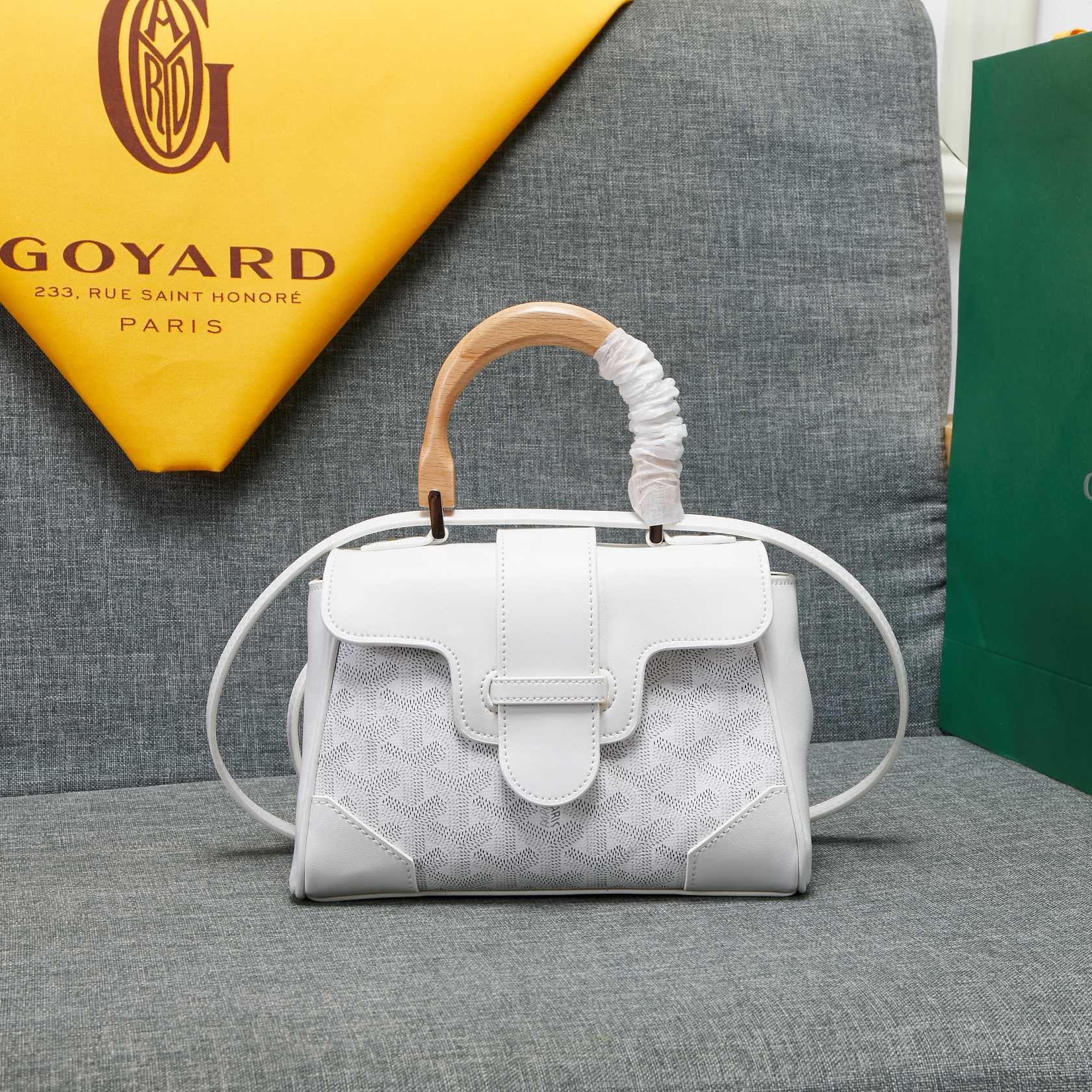 Goyard Saigon Souple Mini Bag White Canvas 20cm