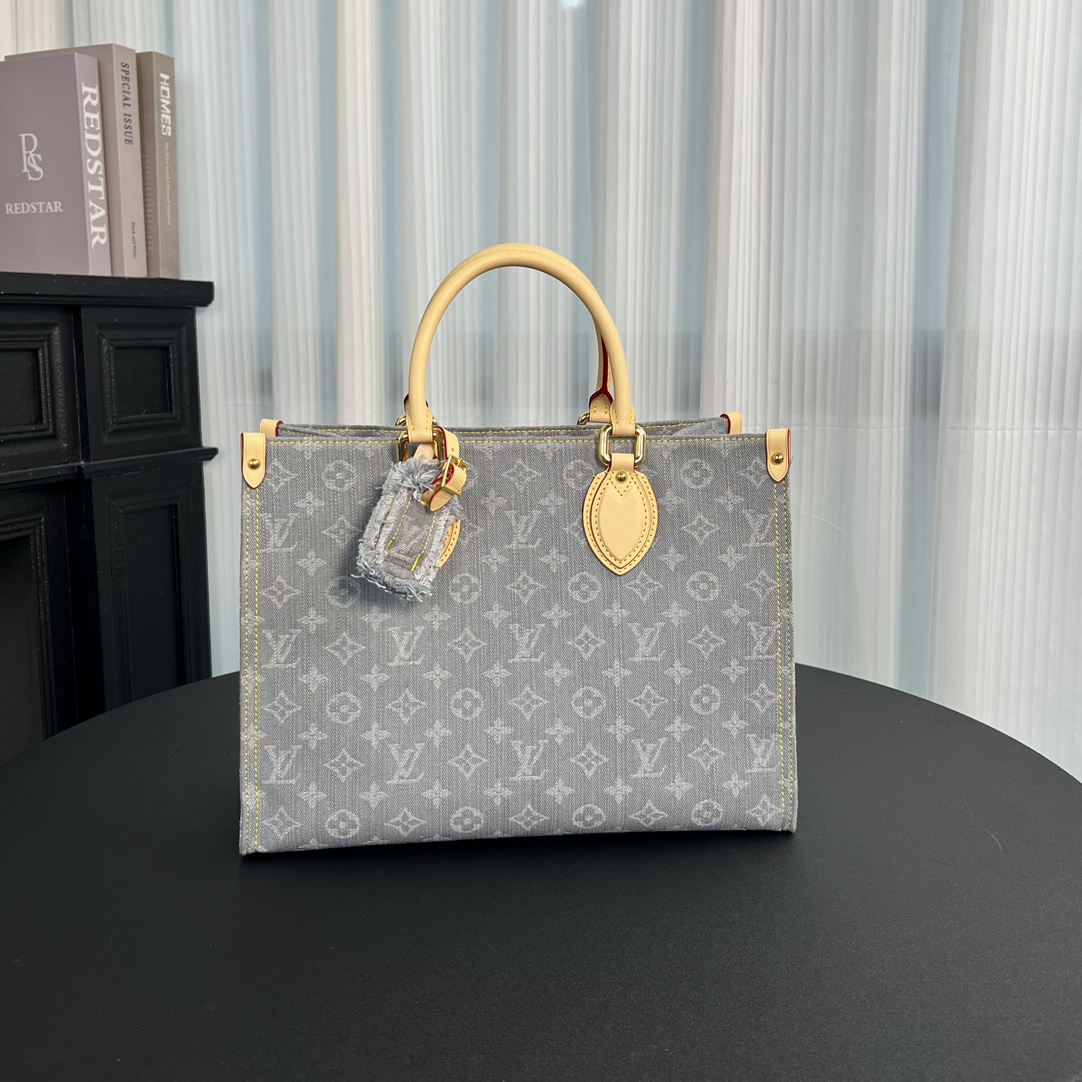 Louis Vuitton OnTheGo MM Bag Washed Grey M13189 32cm/ 12.6in
