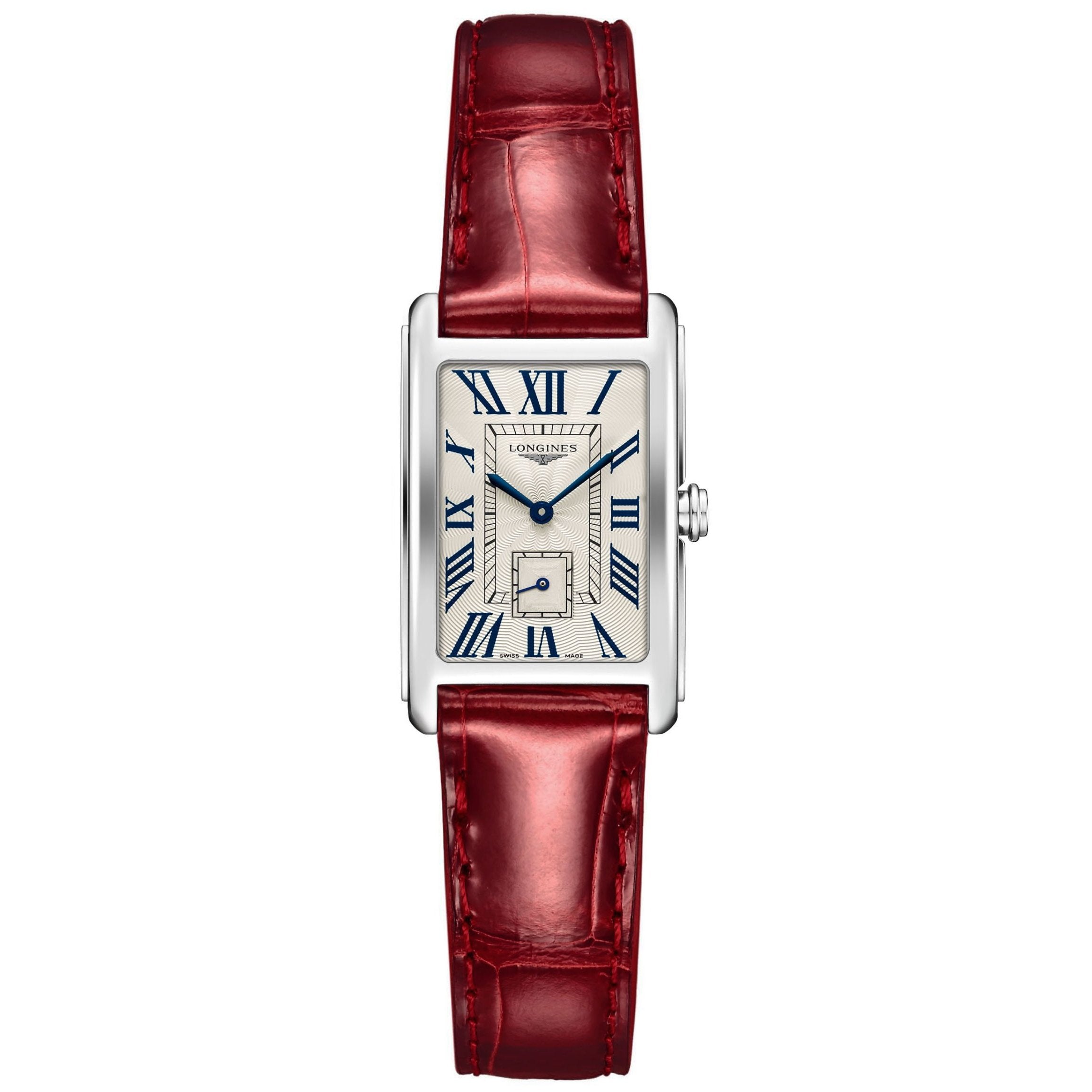 【Super Clone】Longines Women's L52554715 DolceVita  Red Leather Watch