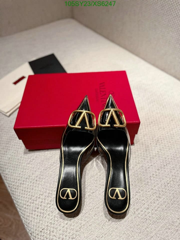 Valentino VLogo 80 Vinyl Leather Mule In Black