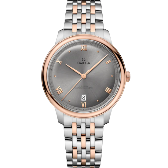 Omega De Ville Prestige 40 mm Grey Dial Stainless Steel and Sedna™ 18k Rose Gold Bracelet 434.20.40.20.06.001