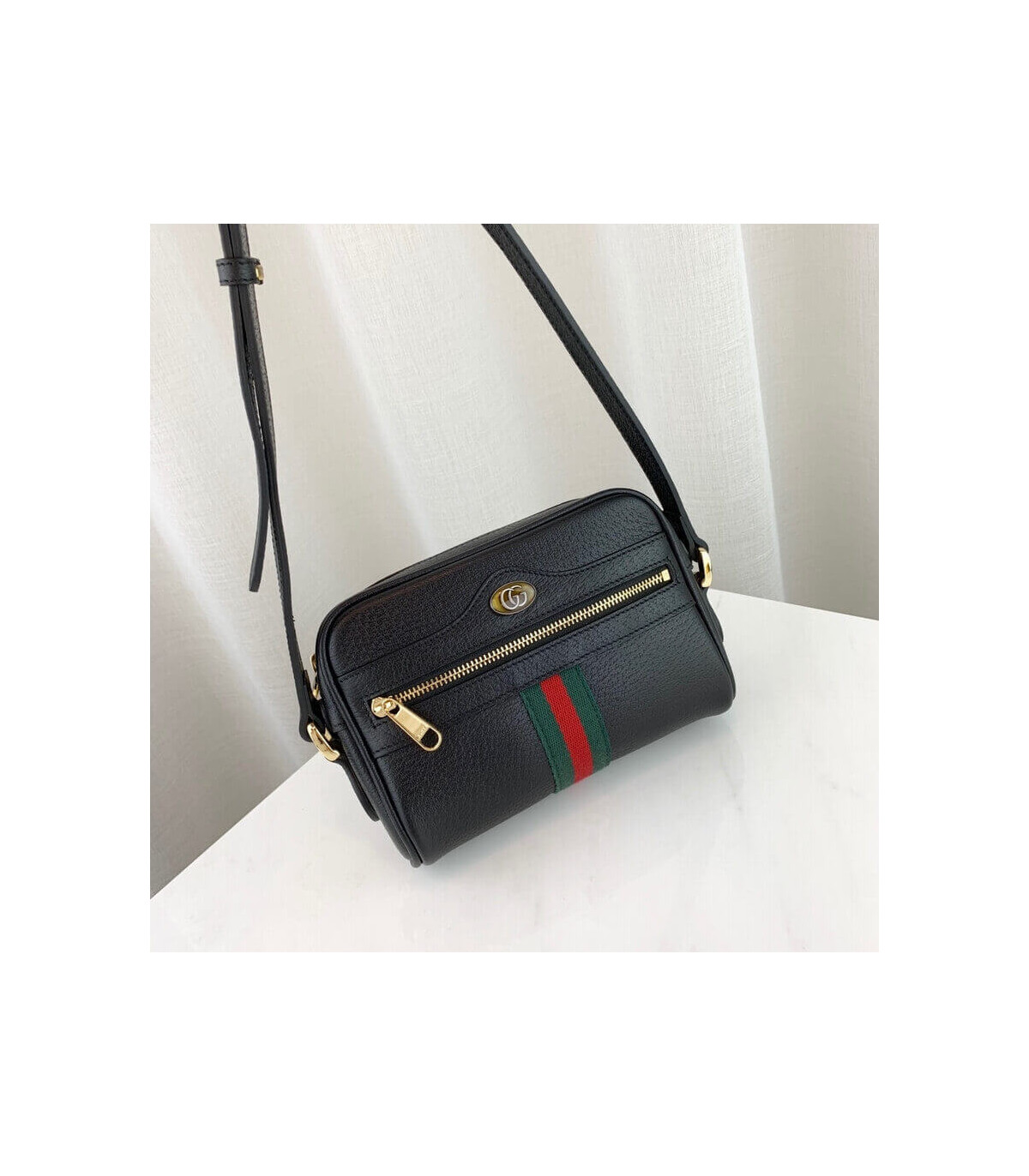 Gucci Ophidia Leather Mini Bag Black