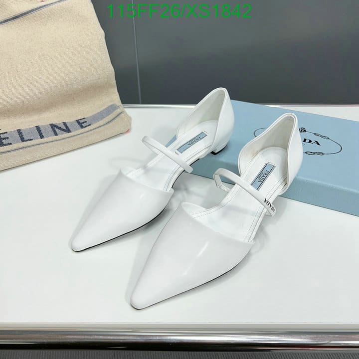 Prada Leather Ballet Flats White