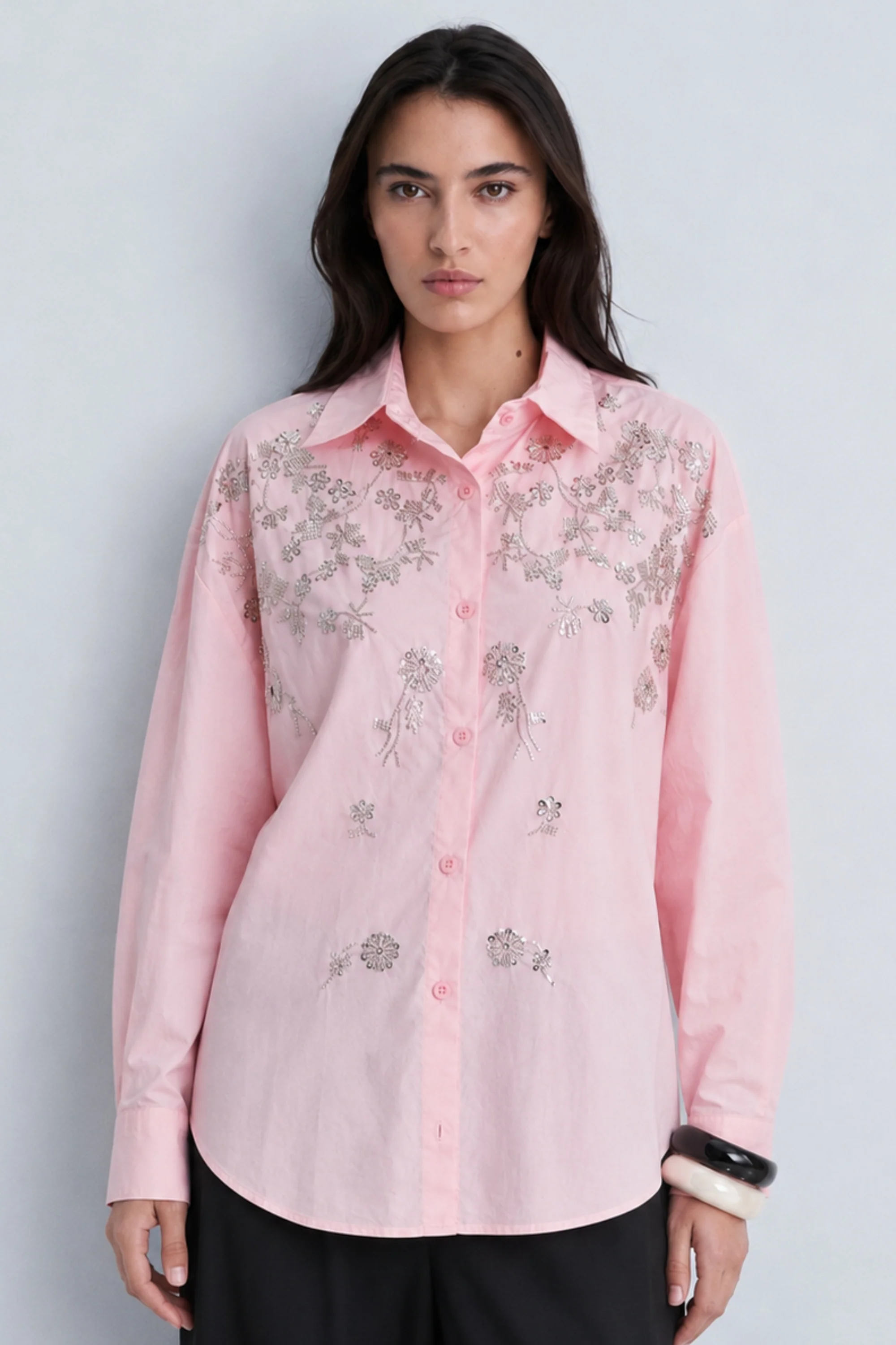 Blush Garden Sequin Shirt