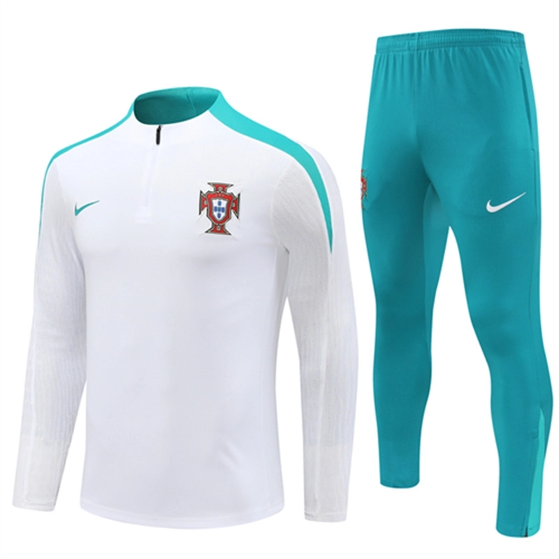 2024-25 Portugal White Long Sleeve Training Suit