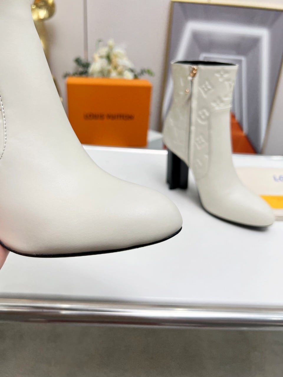 Louis Vuitton Silhouette Ankle Boot White
