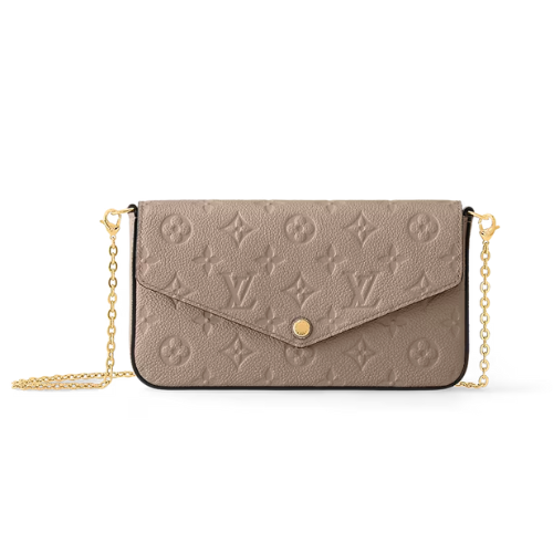 Louis Vuitton Felicie Pochette Bag Gray Tourterelle 21Cm