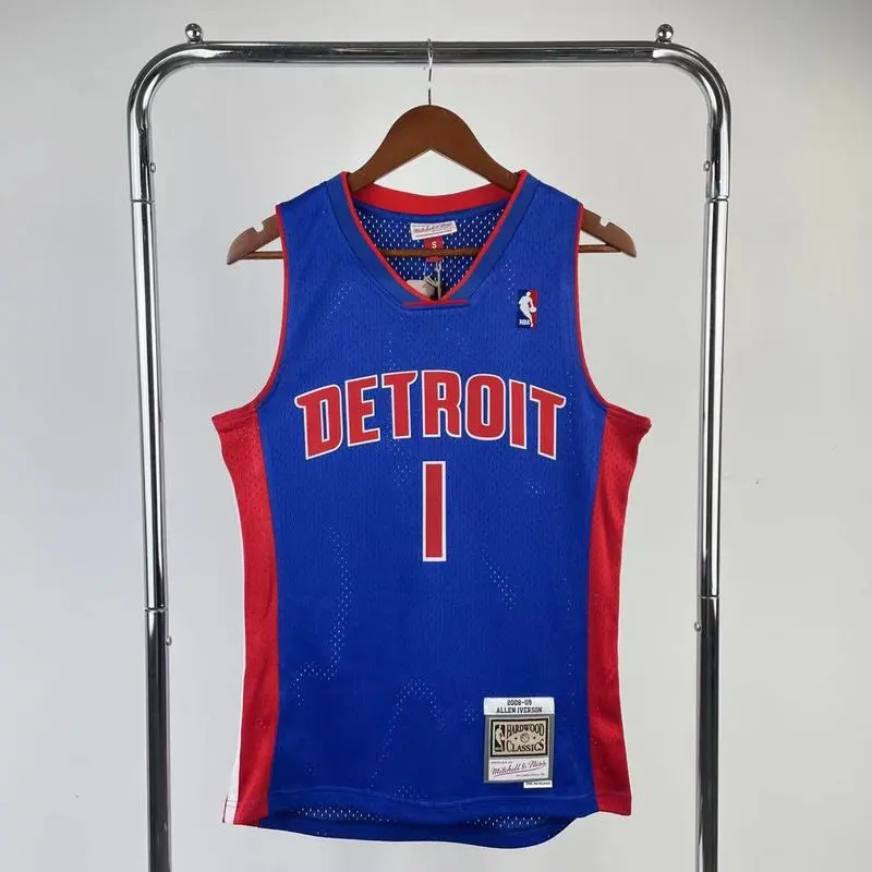 2008-09 NBA Detroit Pistons 1 IVERSON Basketball jersey