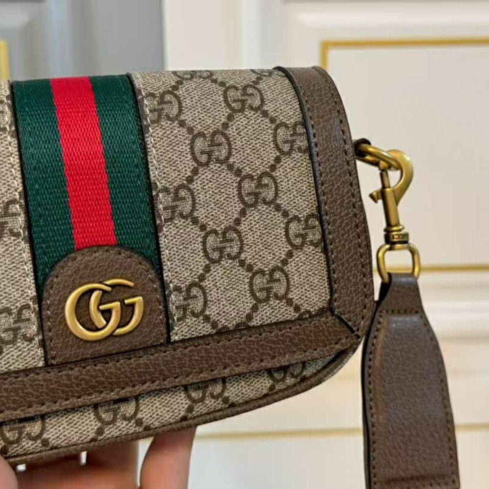 Gucci Ophidia Super Mini Shoulder Bag Brown 20Cm 795466 Fabia 9741