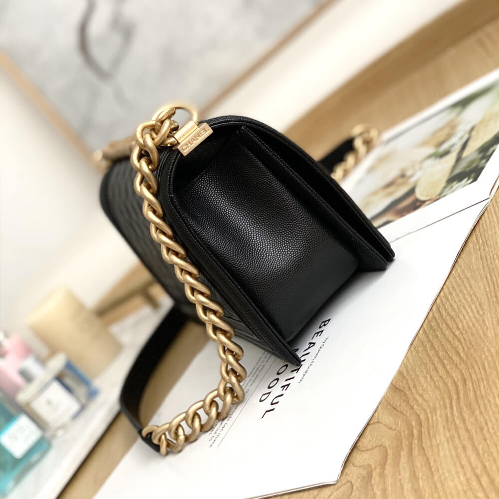 Chanel Le Boy Bag 25cm Black Caviar Leather