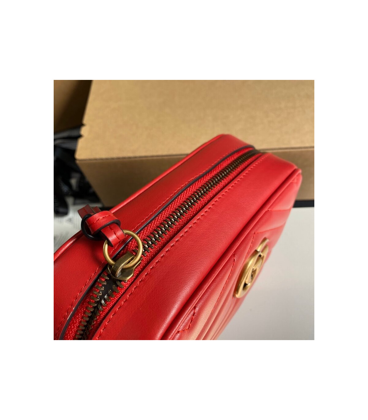 Gucci GG Marmont Matelasse Mini Bag Red