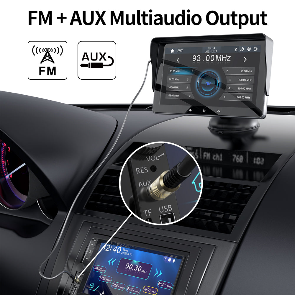 7 car wireless car display cigarette lighter interface suction cup universal