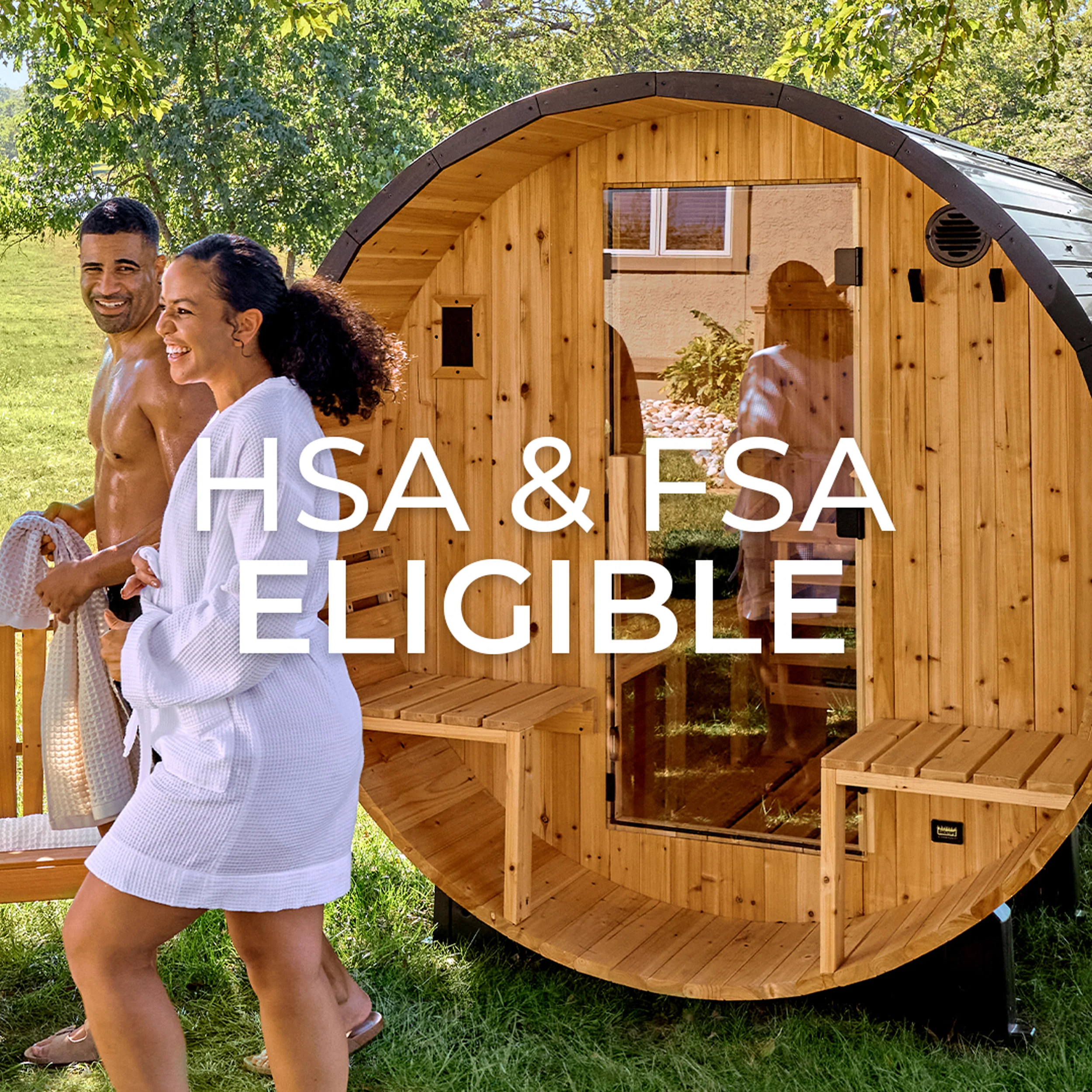 Paxton Outdoor Barrel Sauna with Porch �?4-6 Person