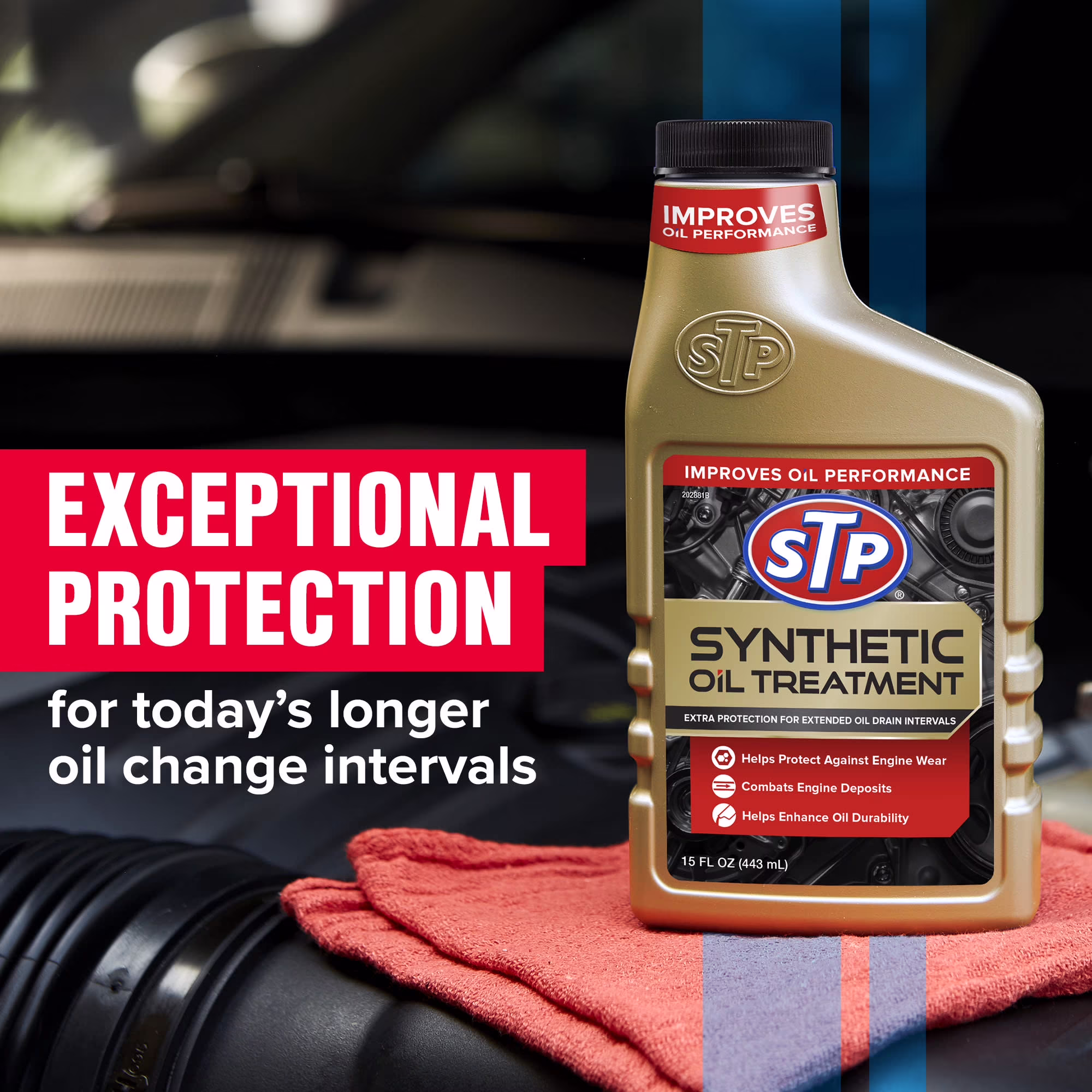 STP Synthetic Oil Treatment Engine Oil Additive, 15 fl oz